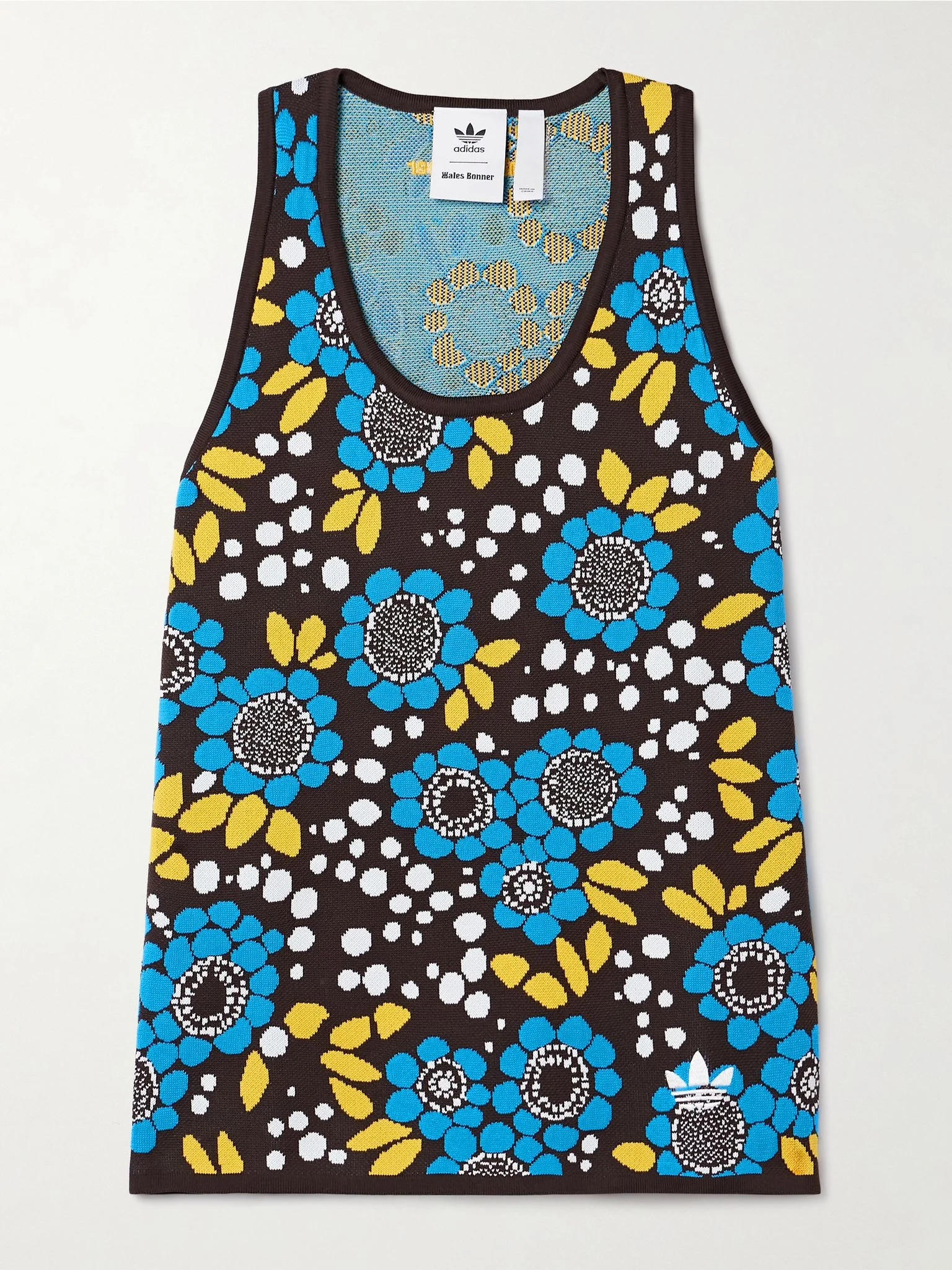 + Wales Bonner jacquard-knit tank Blue - 1