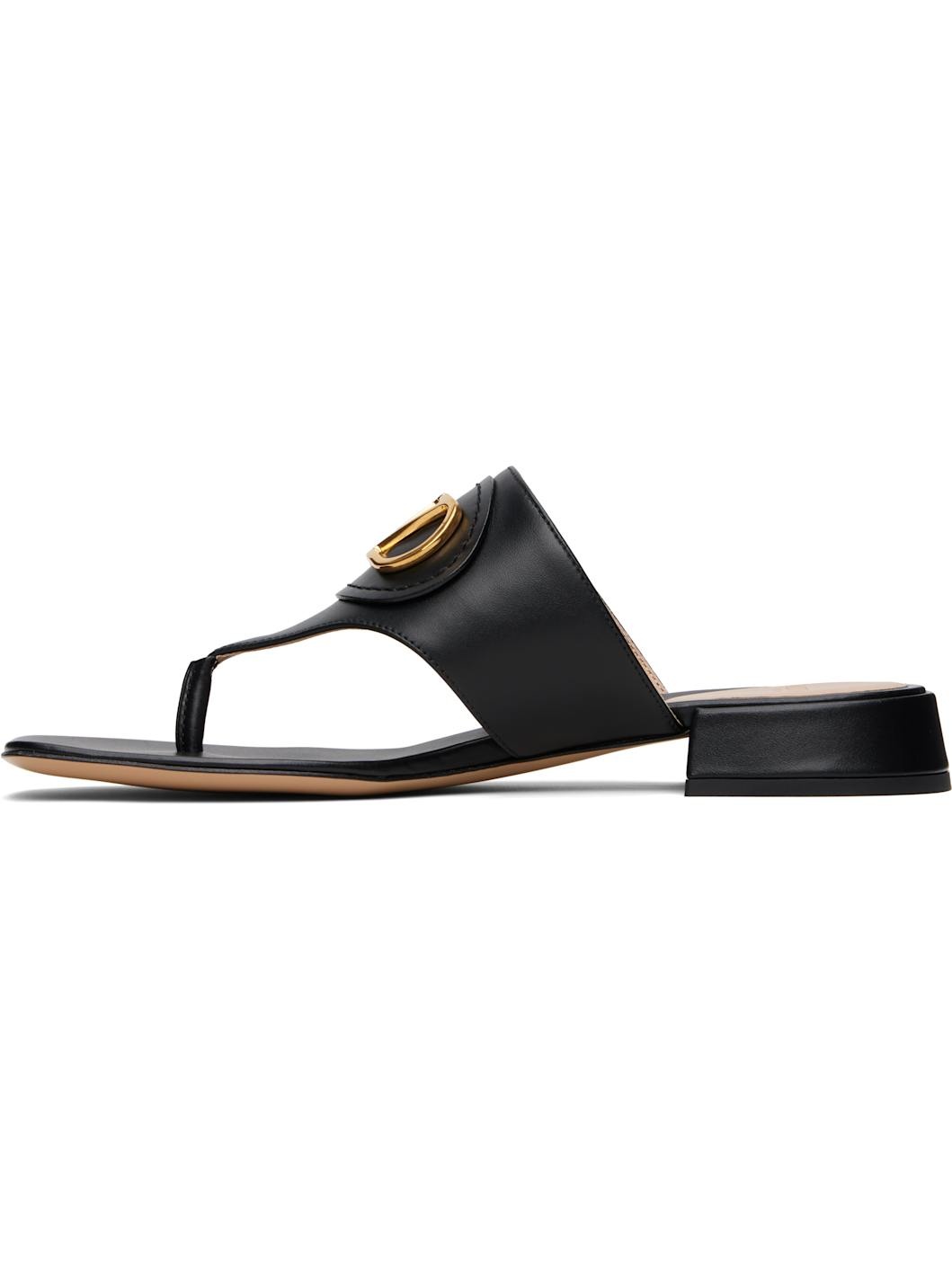 Black VLogo Signature Thong Sandals - 3