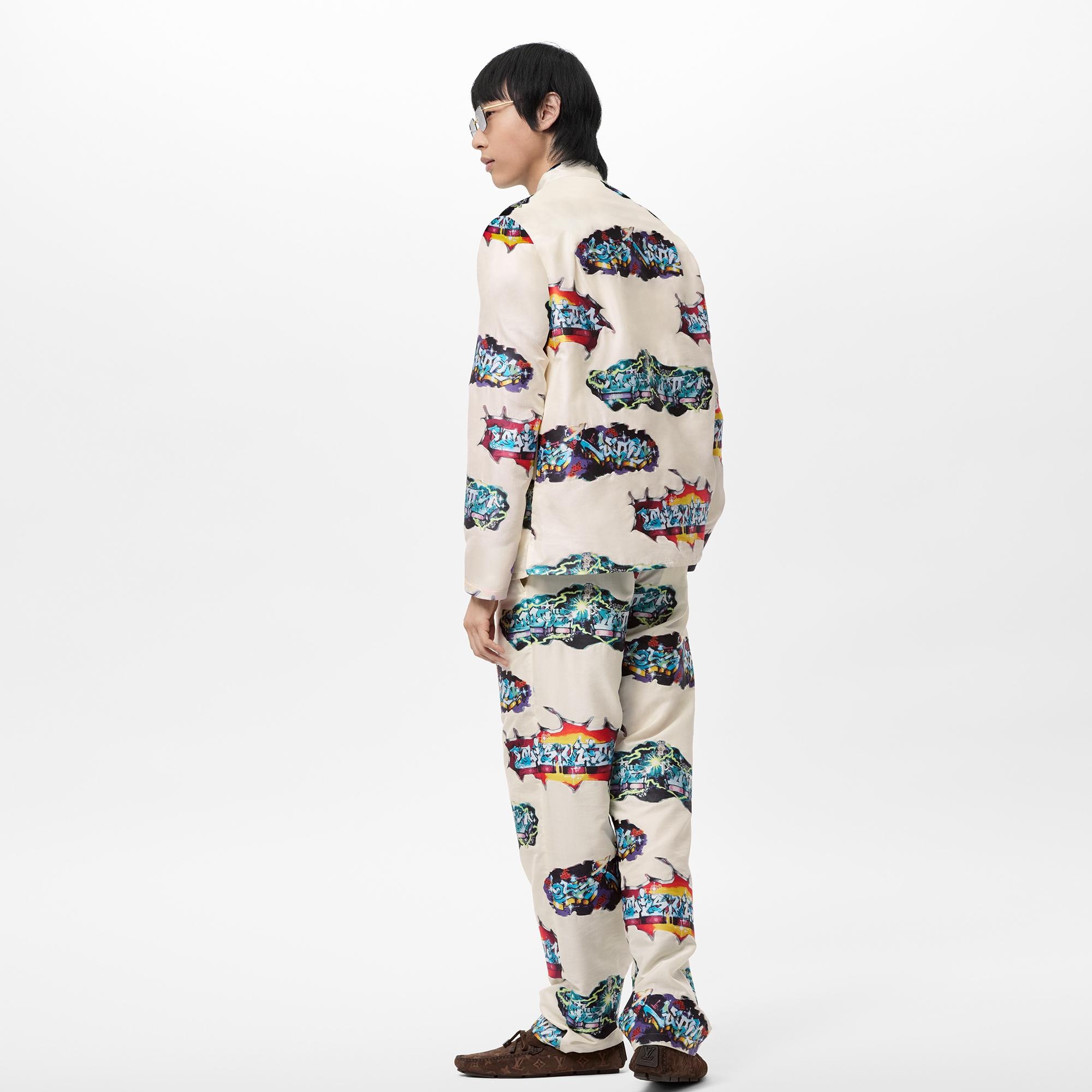 LV Graffiti Pajama Long-Sleeved Shirt - 5