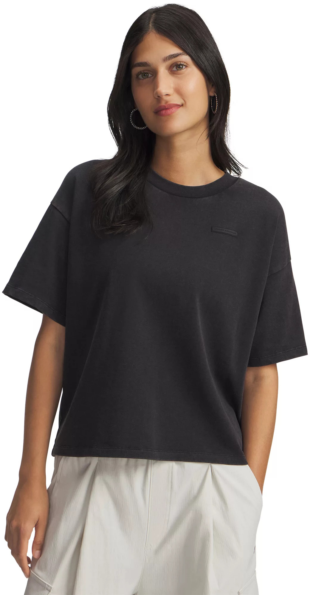 Under Armour Women's Heavyweight Boxy Wash Short Sleeve T-Shirt - 1