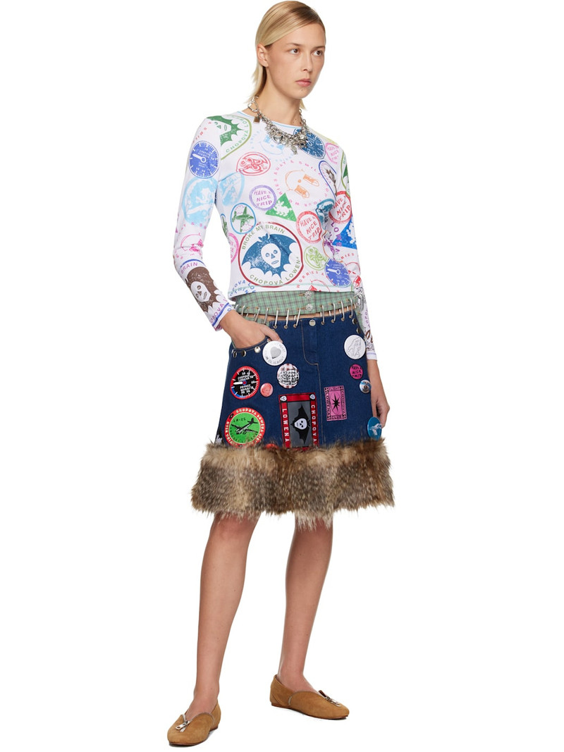 Chopova Lowena White Stamp It Fitted Jersey T-shirt outlook