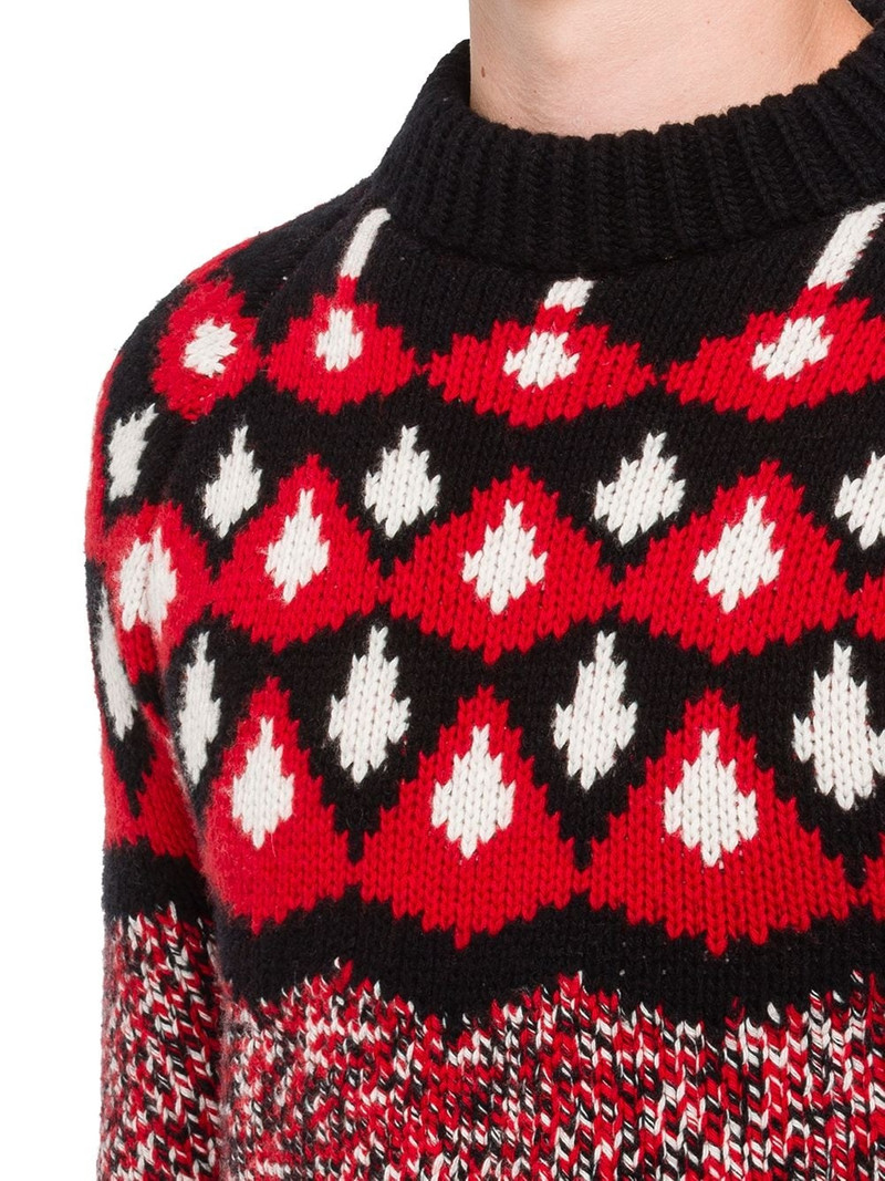 patterned jacquard knit jumper 5
