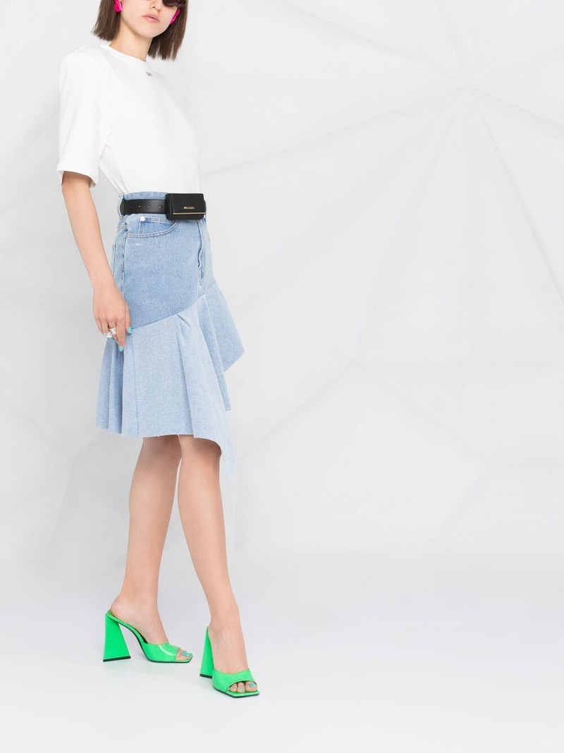 asymmetric ruffled denim skirt 6