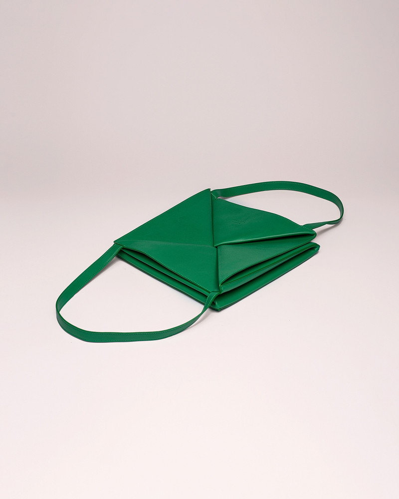 THE ORIGAMI TOTE - Vegan nappa tote - Green 4