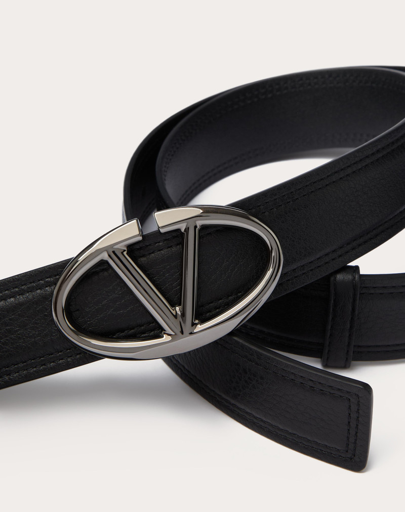 Valentino THE BOLD EDITION VLOGO GRAINY CALFSKIN BELT 35 MM outlook