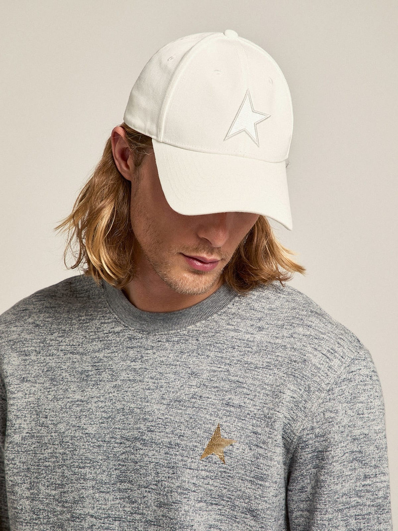 White baseball cap with star 4