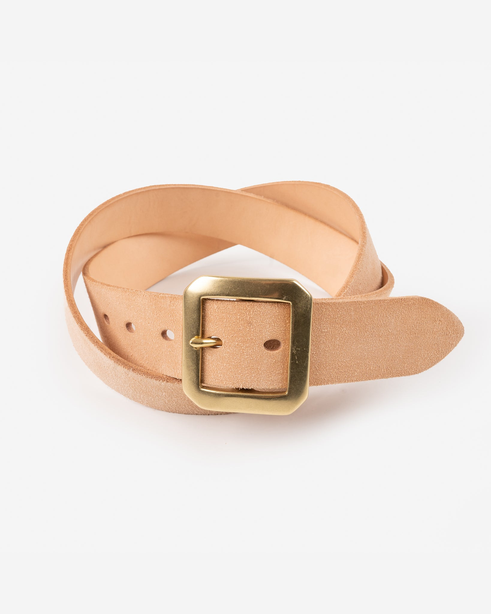 OGL-BELT-RO-SPGAR-NAT OGL Single Prong Garrison Buckle Leather Belt - Rough Out Natural - 1