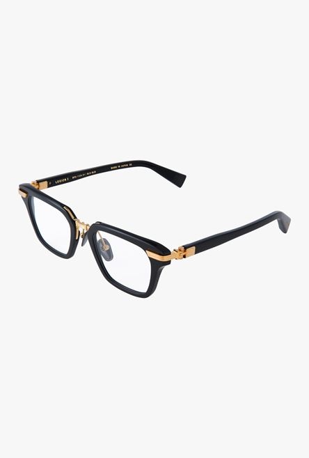 Black and gold-tone titanium Legion-I eyeglasses - 2