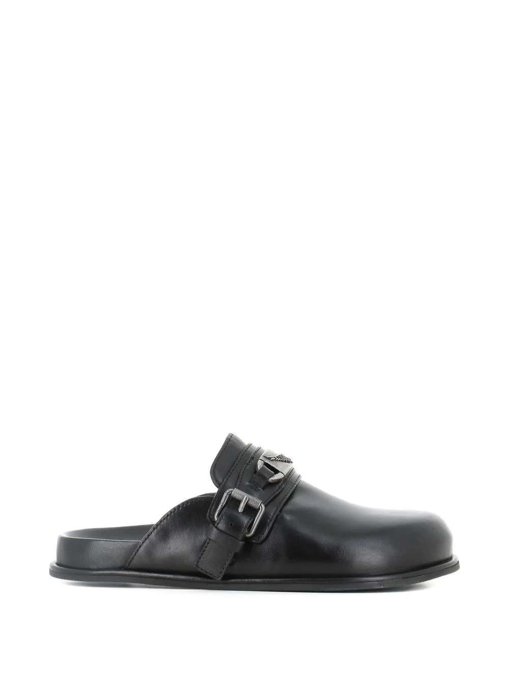 buckled leather mules - 1