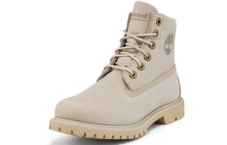 (WMNS) Timberland Paninara Collarless 6 Inch Wide Fit Waterproof Boots 'Light Grey Nubuck' A2M2SW - 3