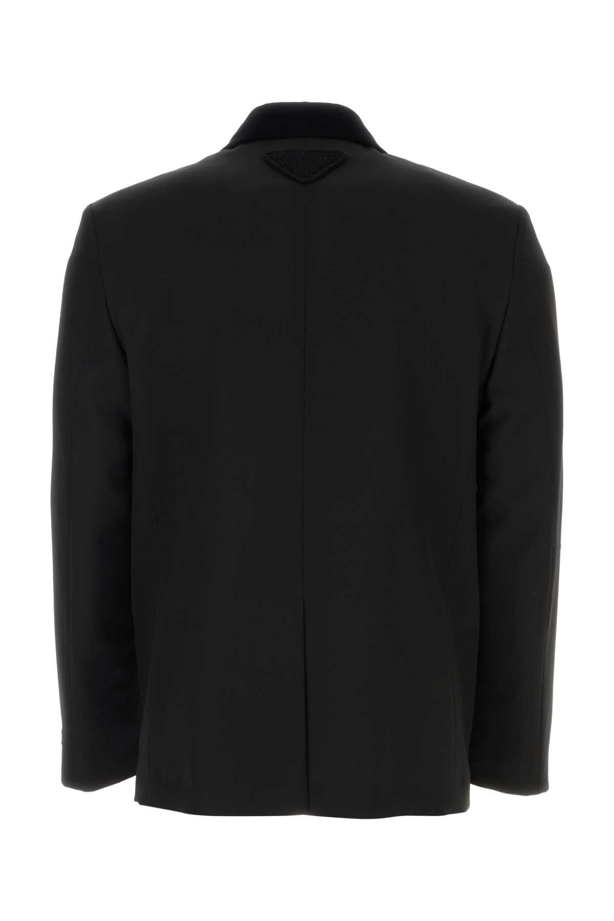 Prada Men Black Wool Blazer - 2
