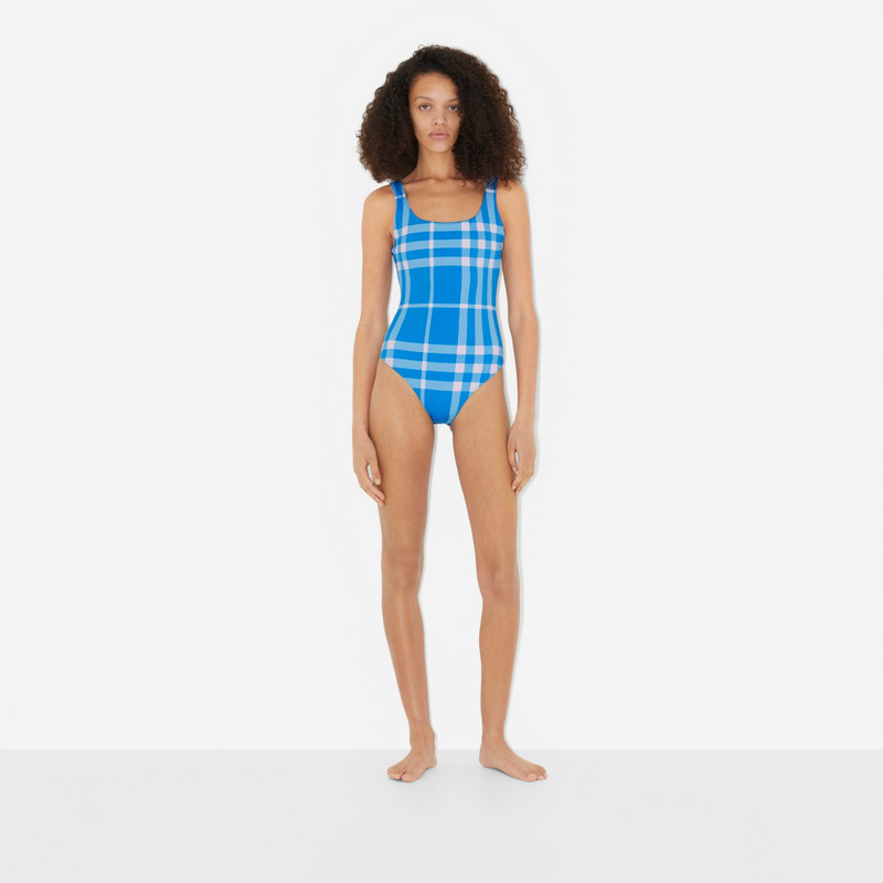 Burberry Check Stretch Nylon Swimsuit outlook