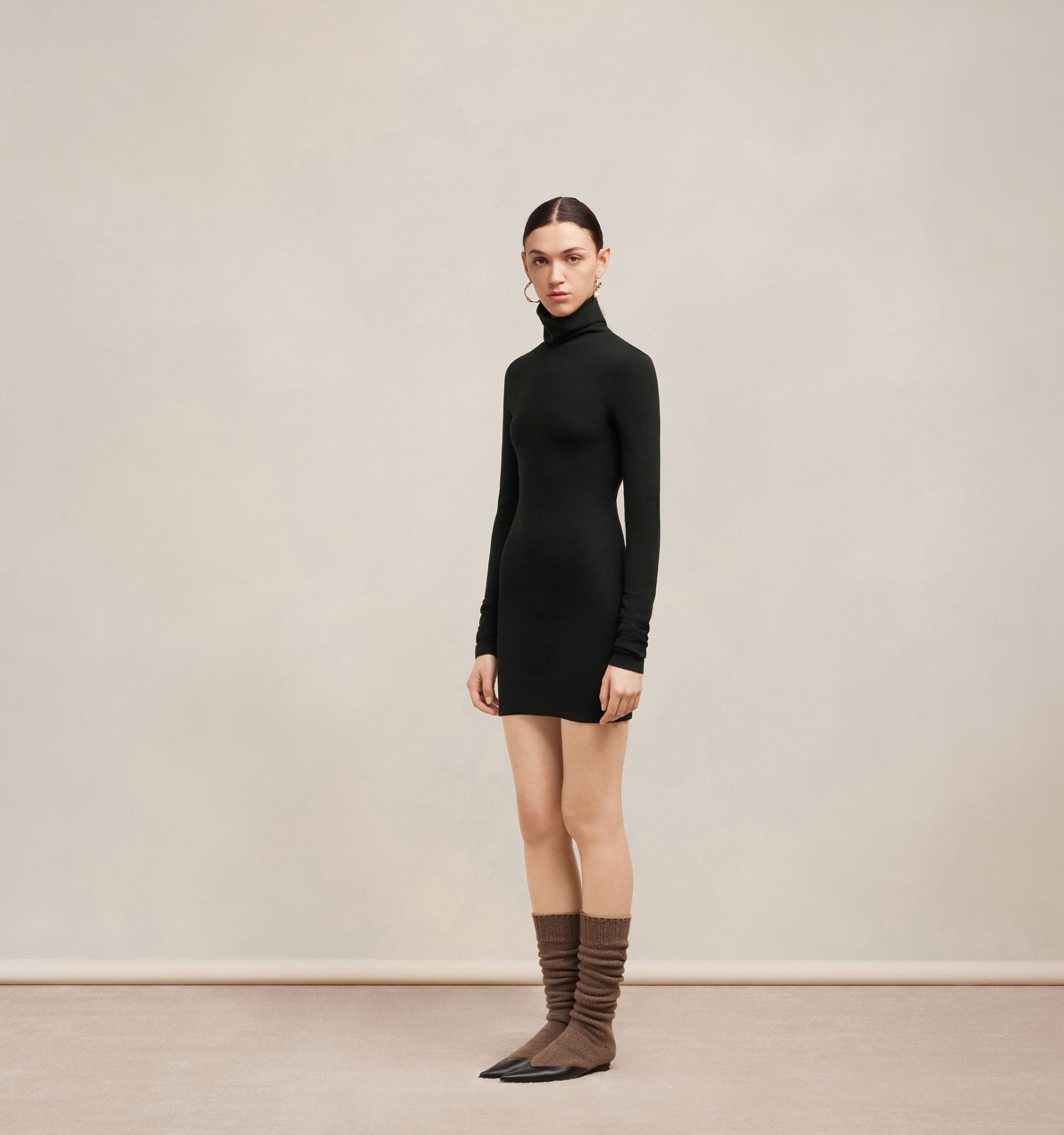 Turtleneck Mini Dress - 4