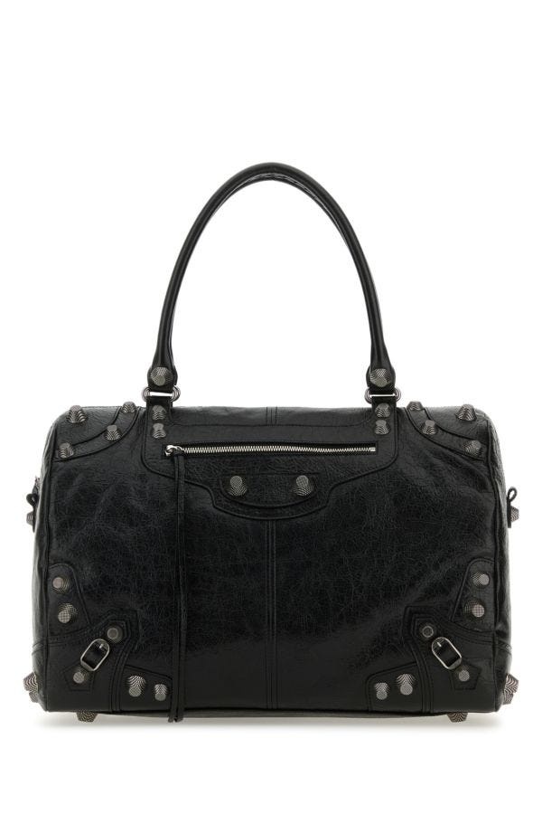 Balenciaga Man Black Nappa Leather Le Cagole Shopping Bag - 1