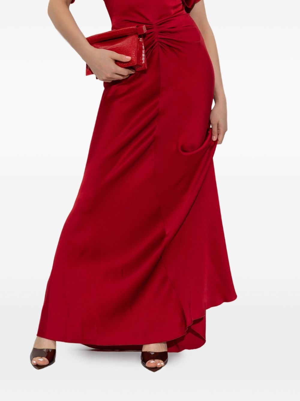 draped-detail maxi dress - 2
