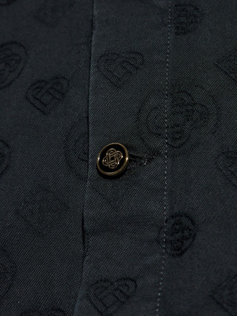 logo-embossed shirt - 5