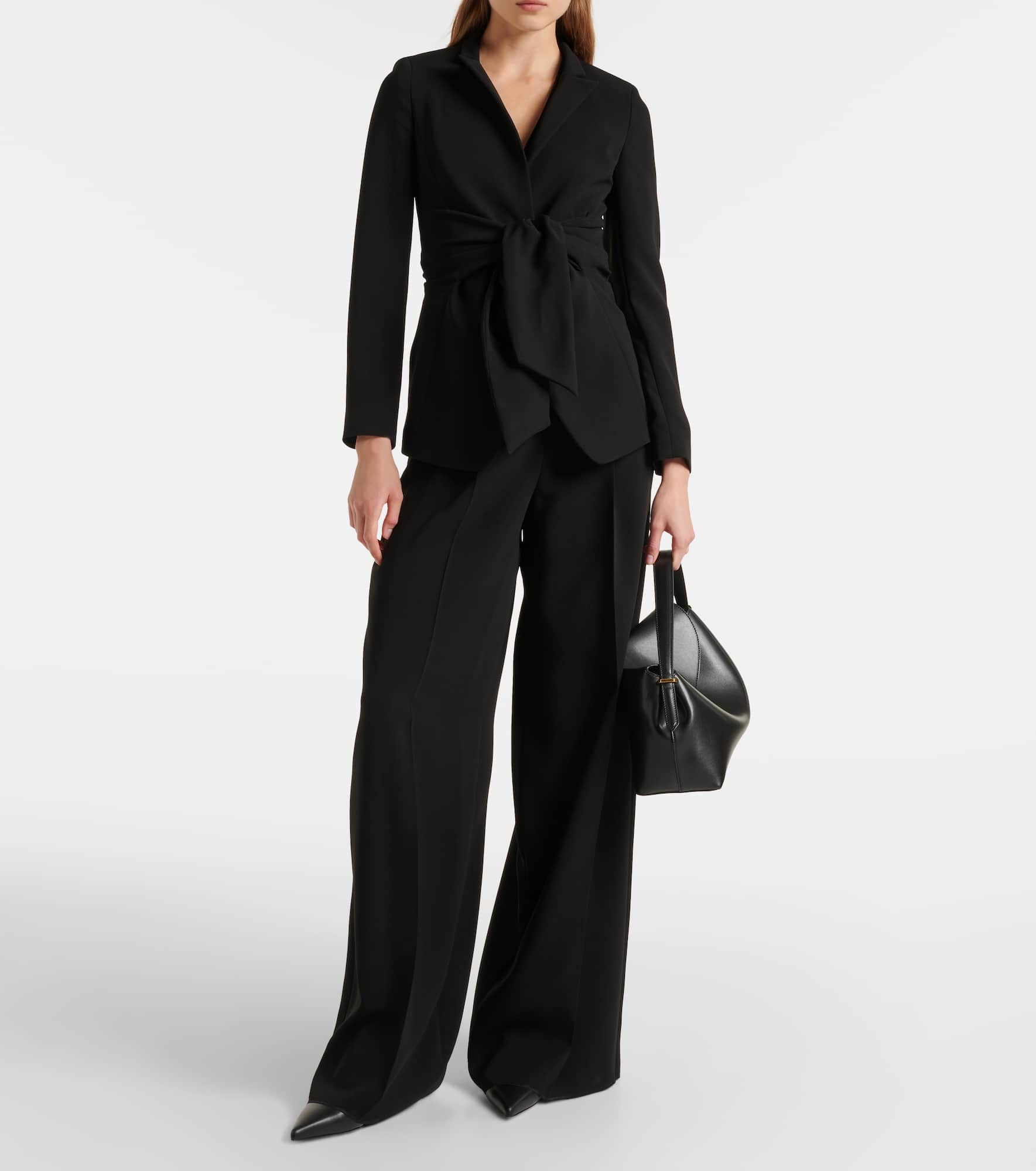 Pleated cady wide-leg pants - 2