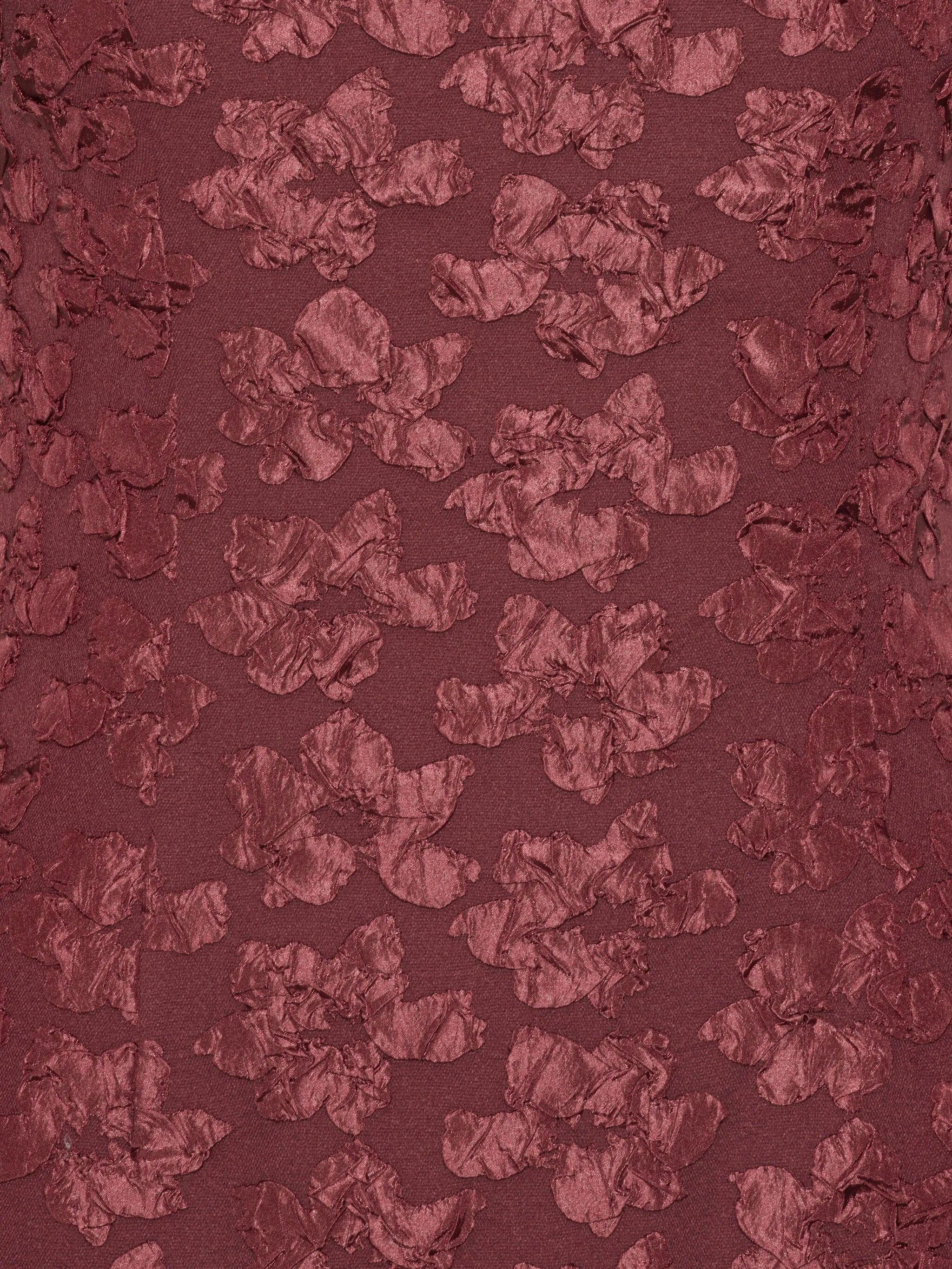 puff-sleeve jacquard midi dress - 5