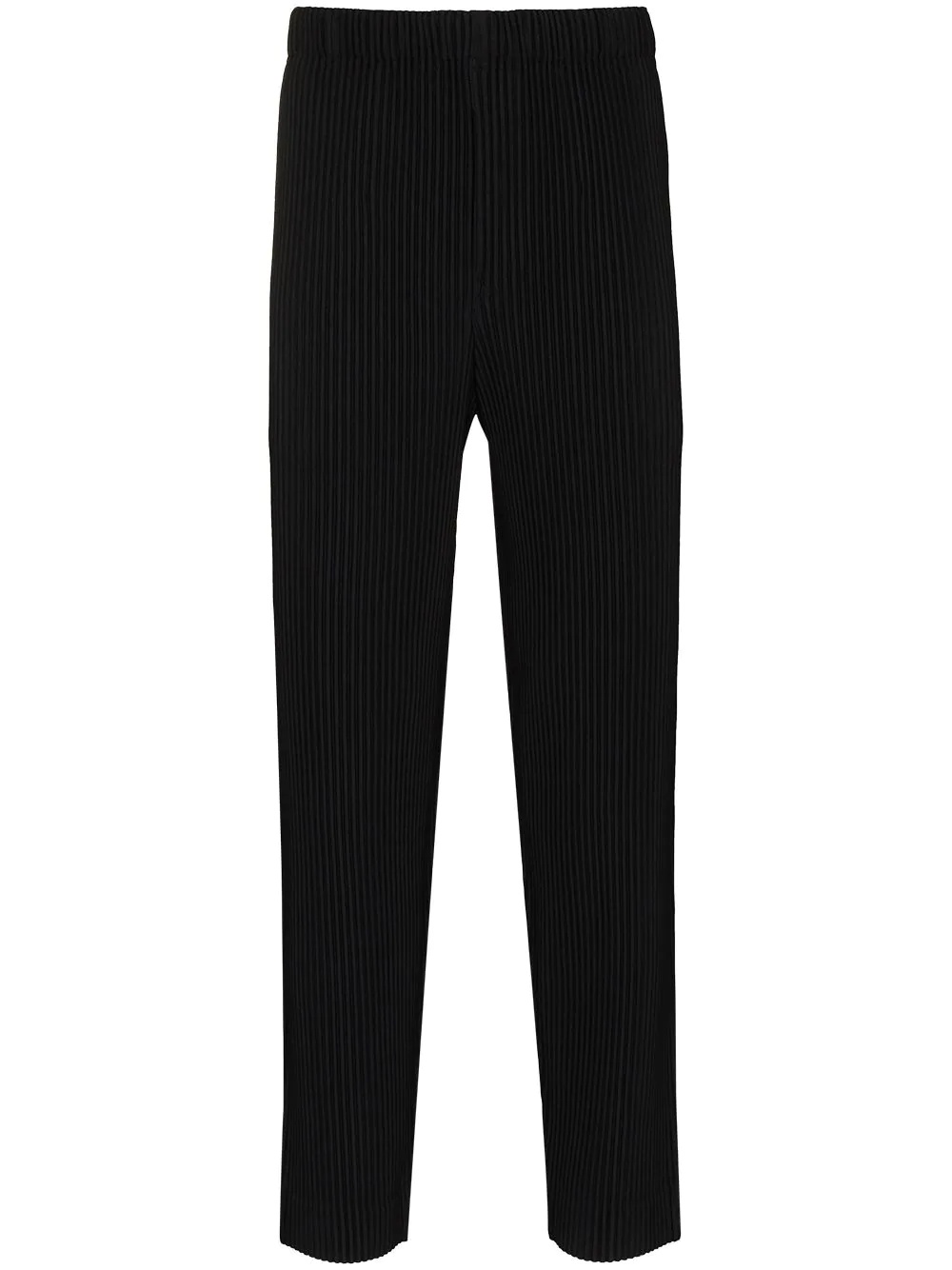 pleated high-waisted trousers - 1