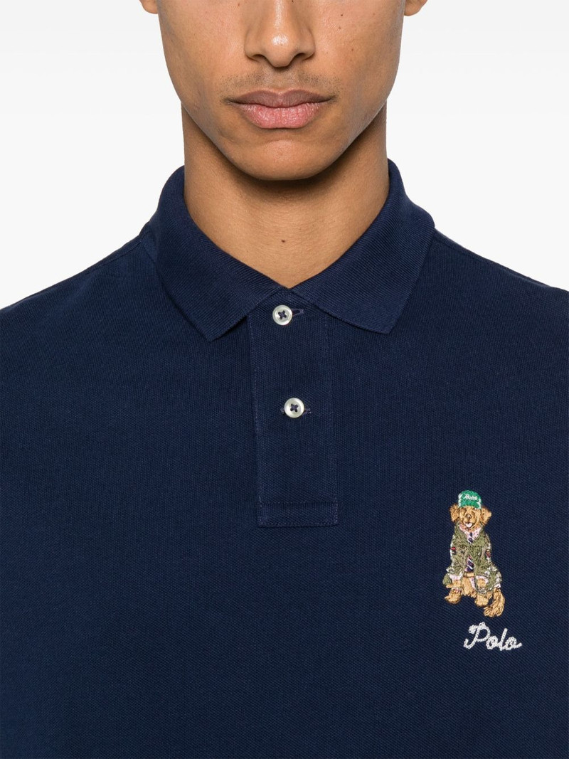 logo-embroidered polo shirt 4