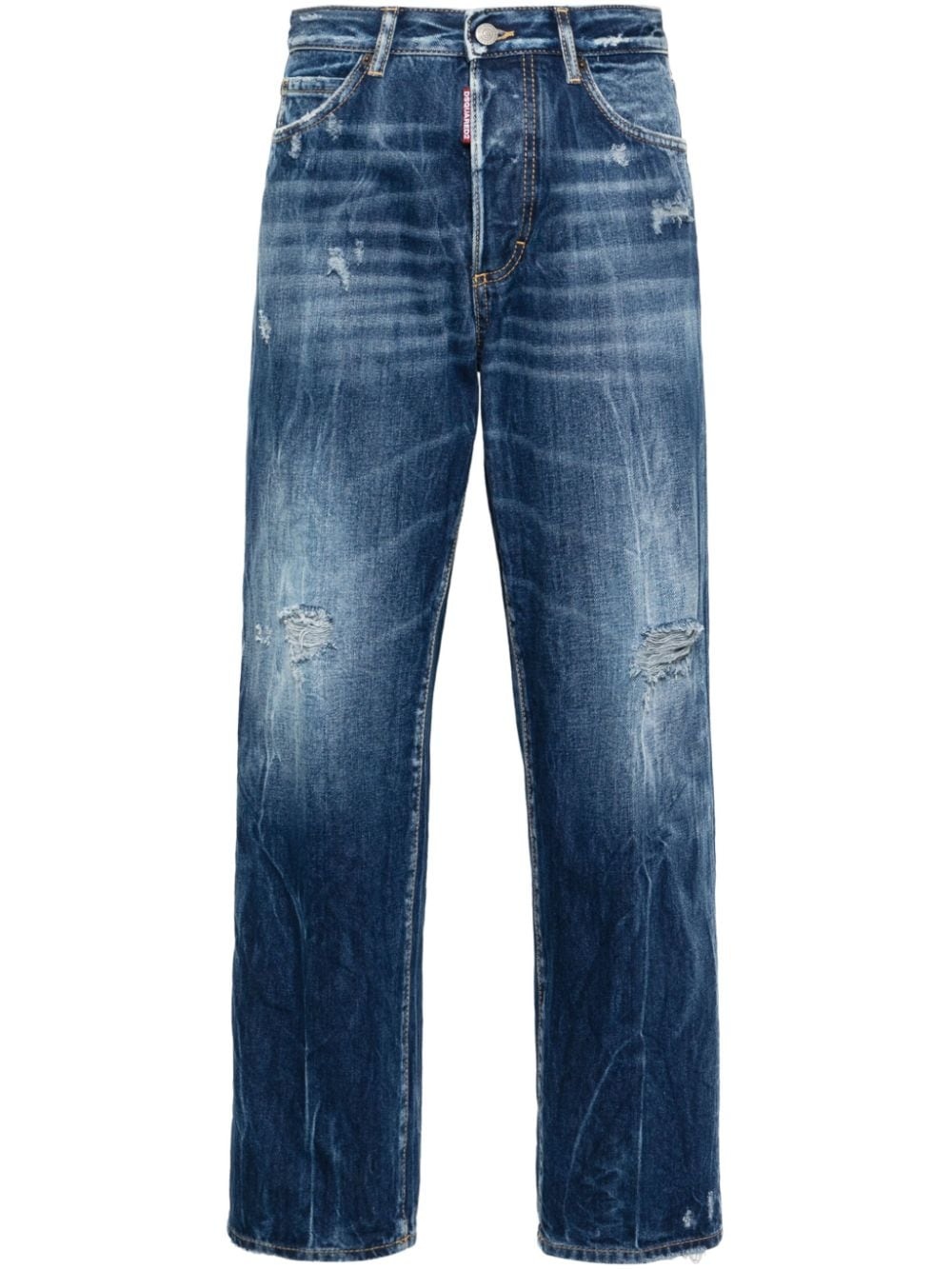 mid-rise straight-leg jeans - 1