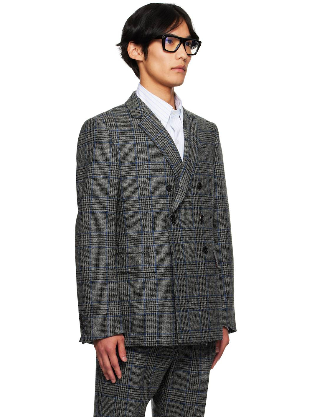 Gray Prince of Wales Hunting Tweed Blazer - 2