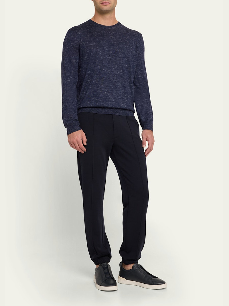 ZEGNA Men's Cashmere, Silk and Linen Crewneck Sweater outlook