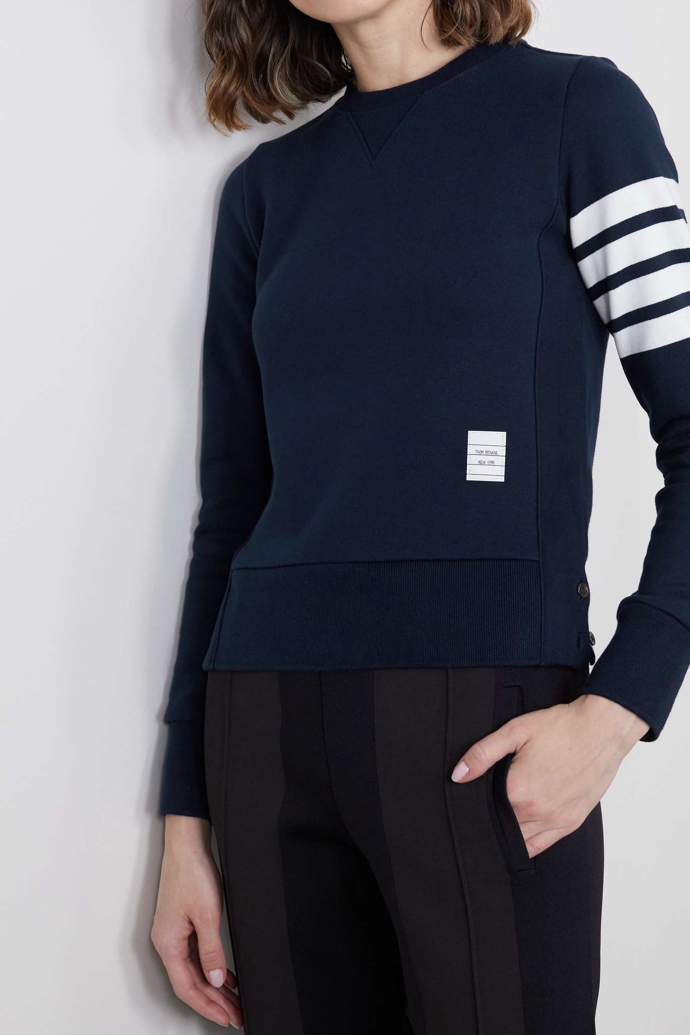 Striped cotton-jersey sweatshirt - 3