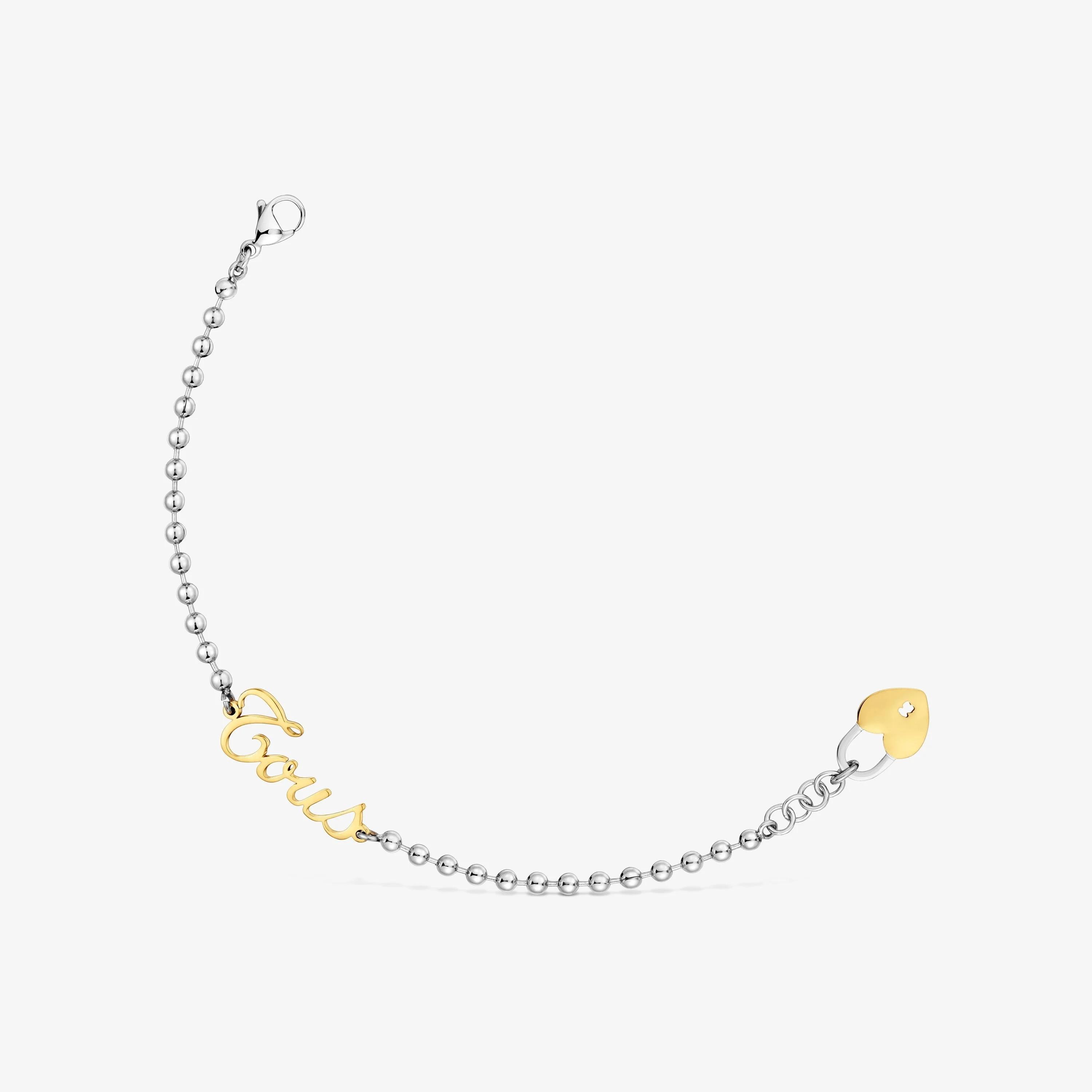 Two-tone steel Chain bracelet with heart charm TOUS Charming - 1