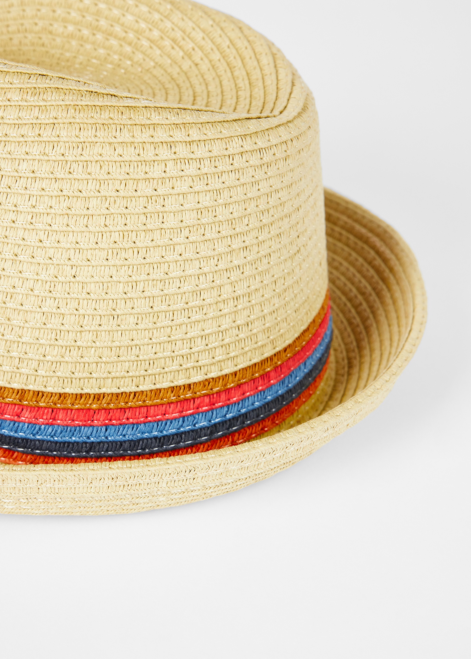 Beige 'Artist Stripe' Trim 'Trilby' Hat - 3