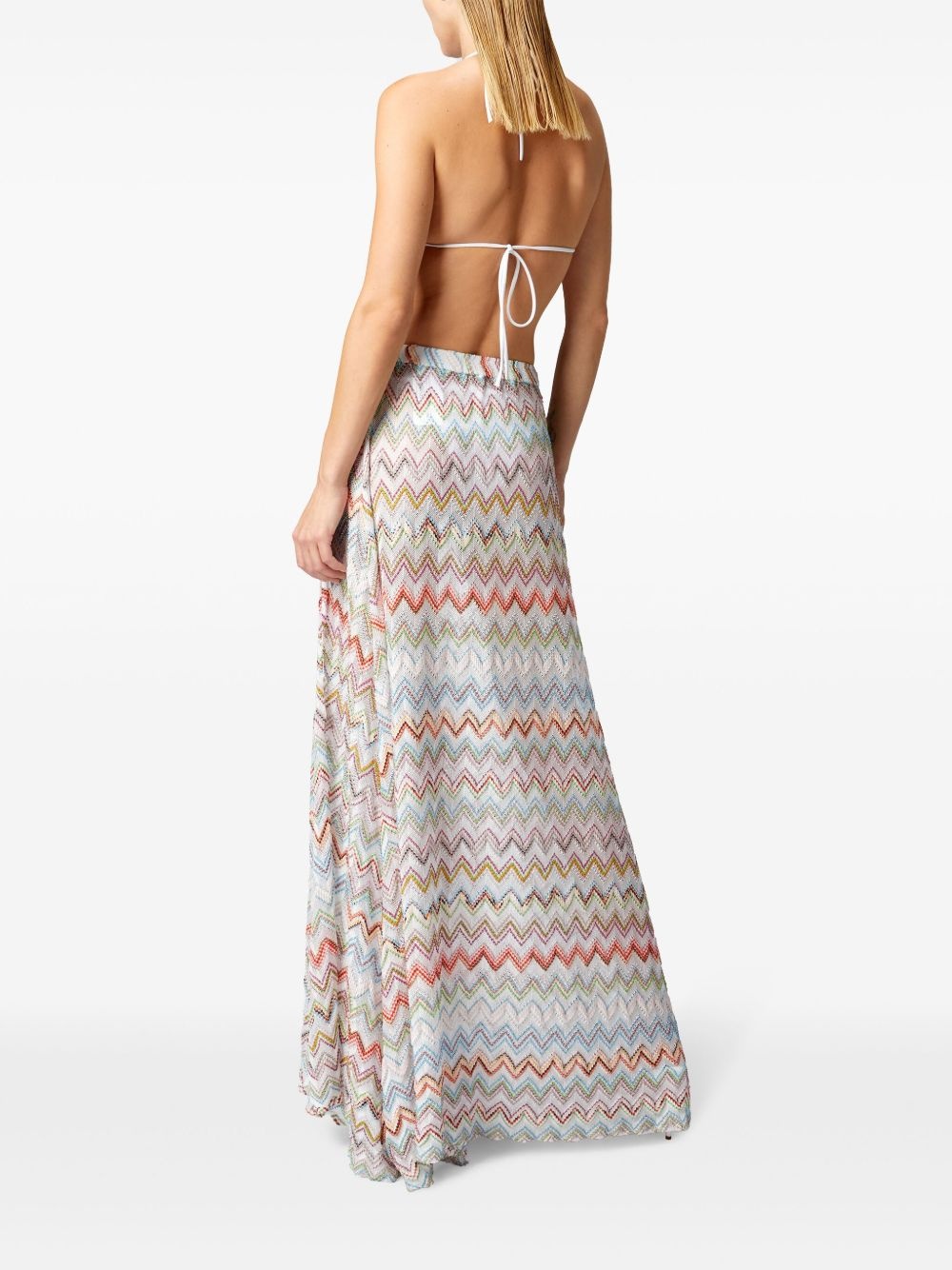 zigzag-woven maxi skirt - 4