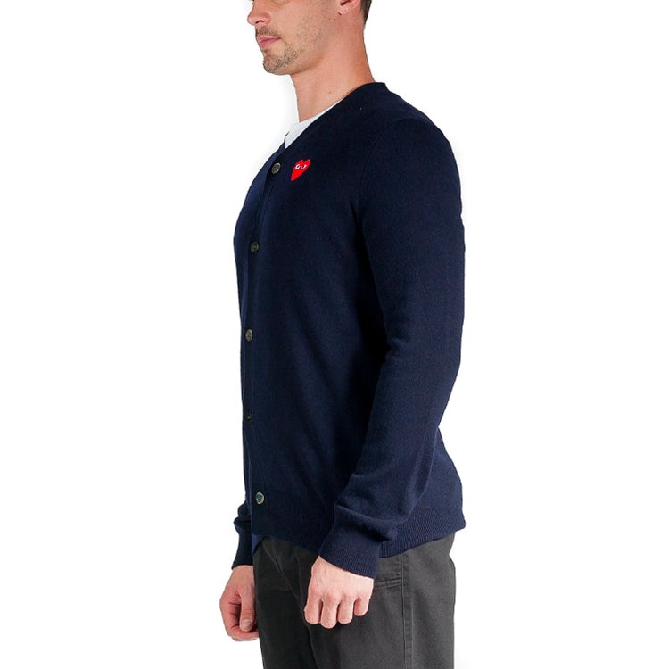 COMME des GARCONS PLAY Cardigan Red Emblem 'Navy' AZ-N008-051-2 - 4