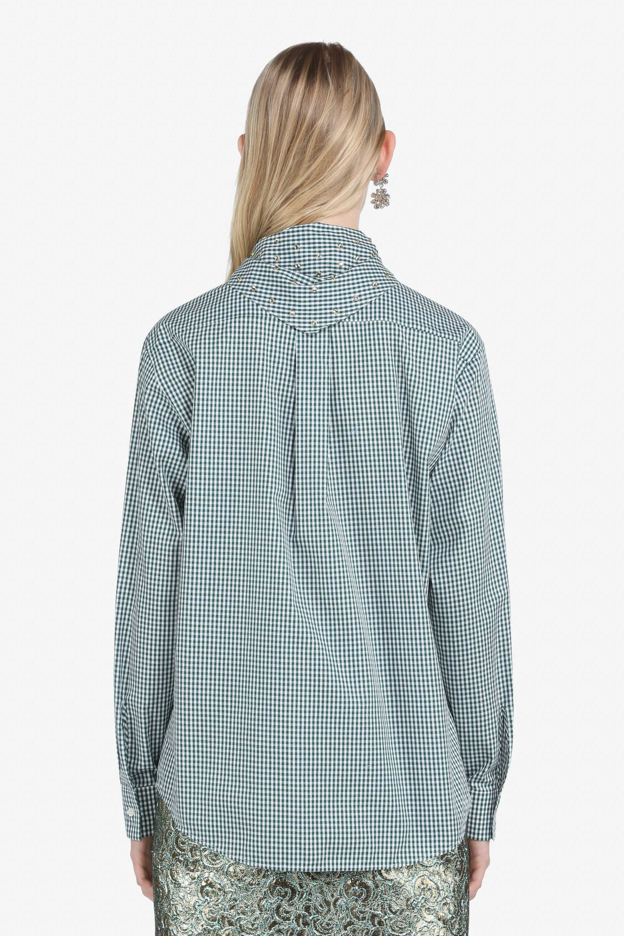 GINGHAM CHECK COTTON SHIRT - 2