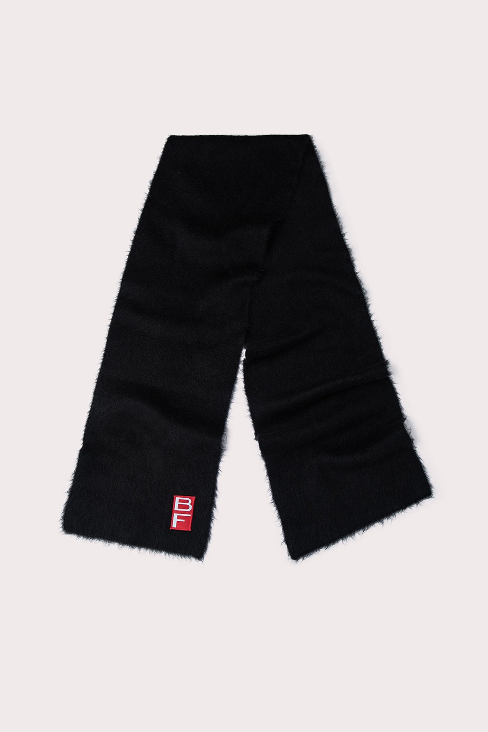 SOLID SCARF BLACK ALPACA - 1