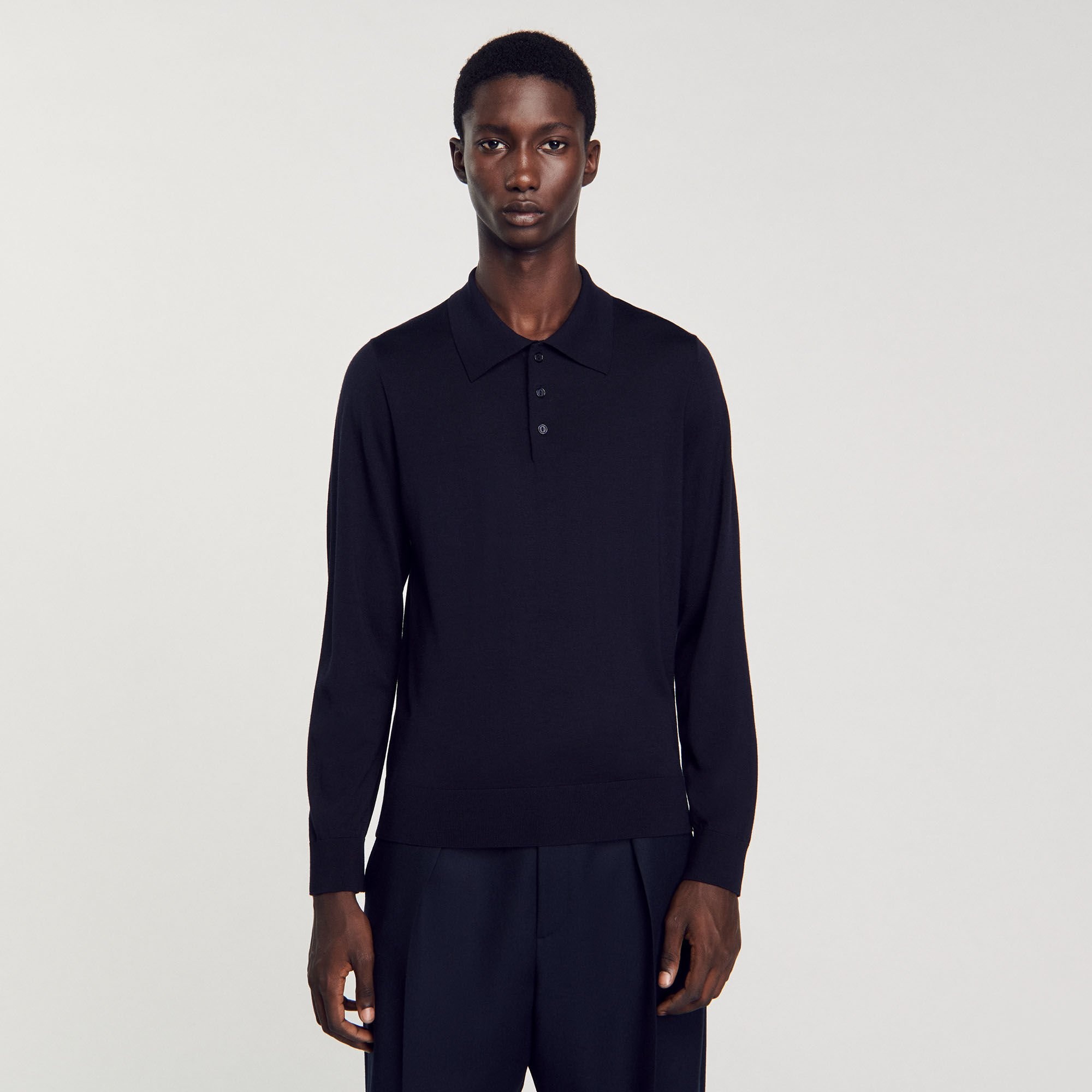 FINE KNIT POLO SHIRT - 5