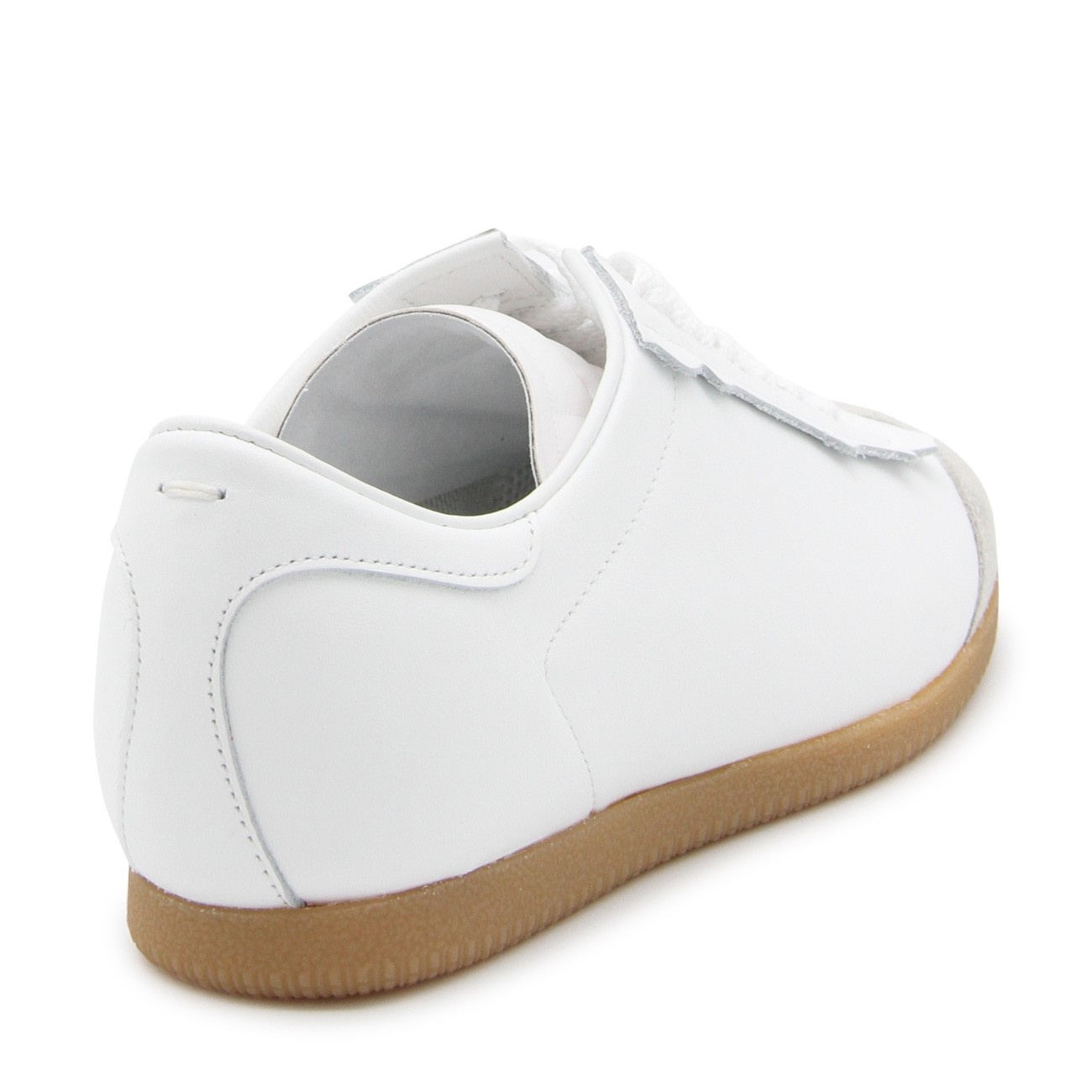 white leather and suede sneakers - 3