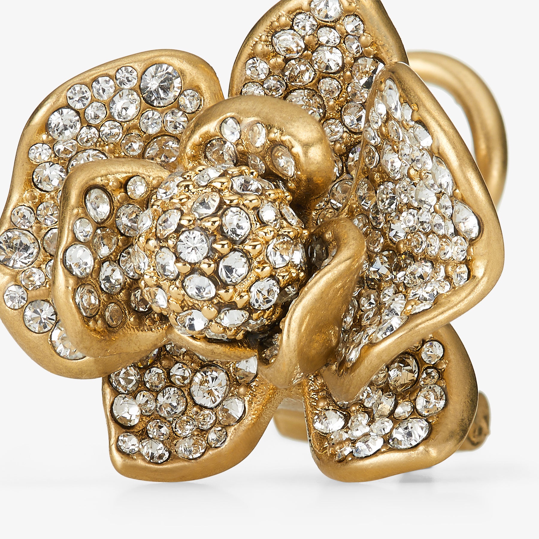 Petal Studs
Gold-Finish Stud Earrings with Pave Crystal - 5
