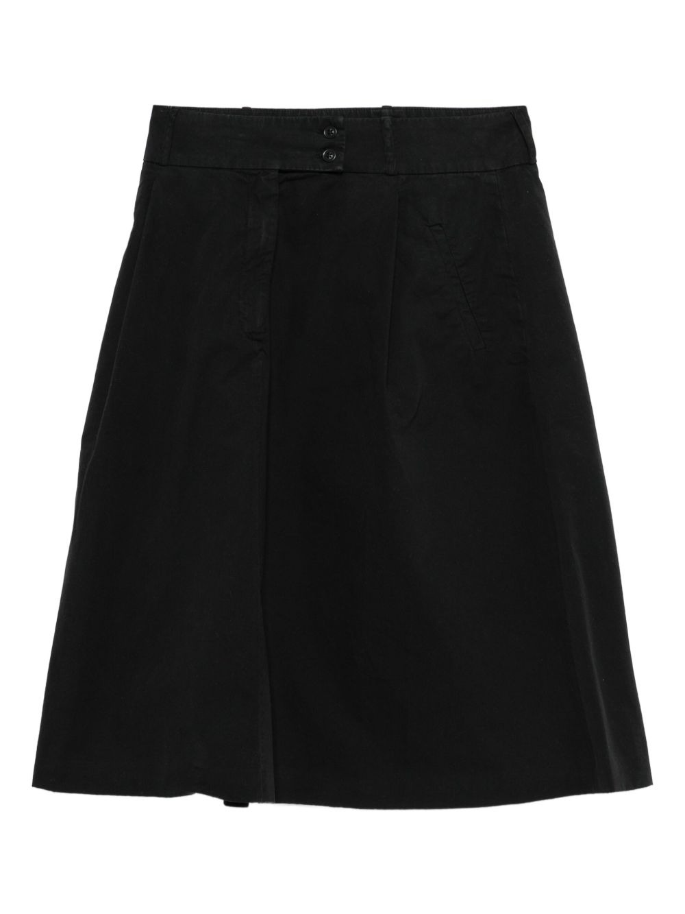 pleated cotton midi skirt - 1