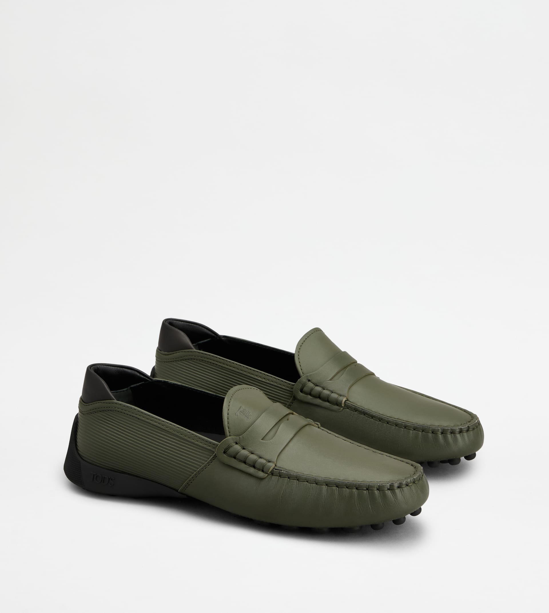 LOAFERS IN LEATHER - GREEN, BLACK - 2
