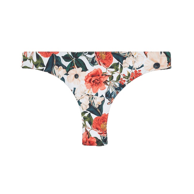 Women Bikini Bottom Brief Tropical Blooms - 1