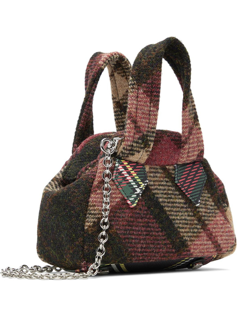 Red & Brown Archive Mini Yasmine Bag 3