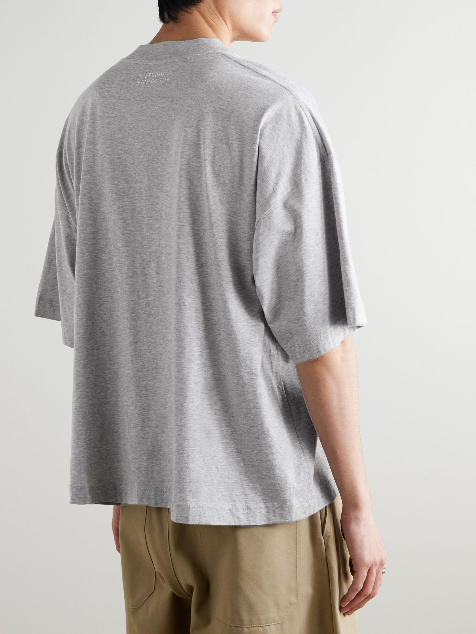 Oversized Cotton-Jersey T-Shirt Gray - 3