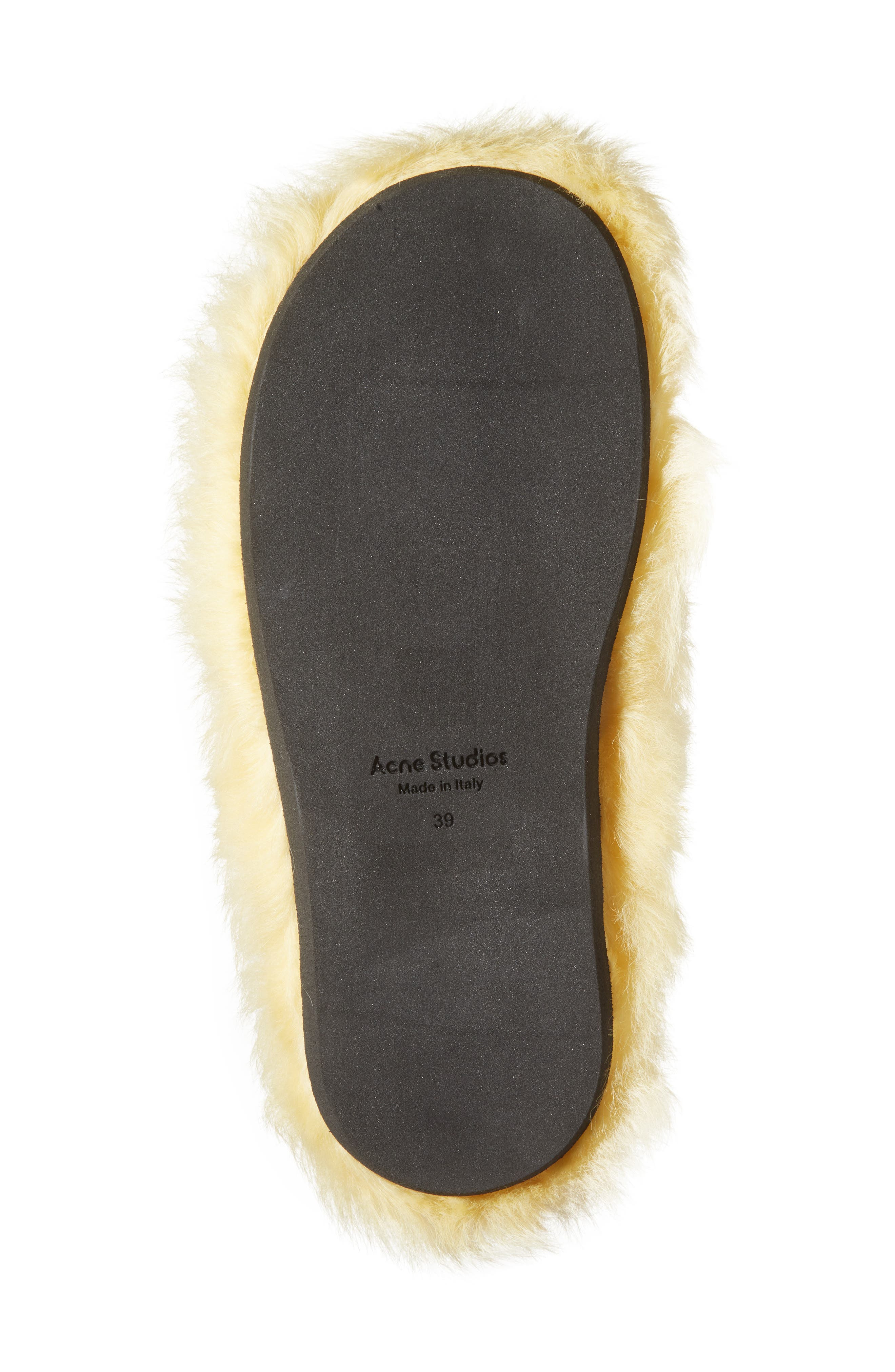 Acne Studios Blurr Shearling Flip Flop in Canary Yellow at Nordstrom - 6