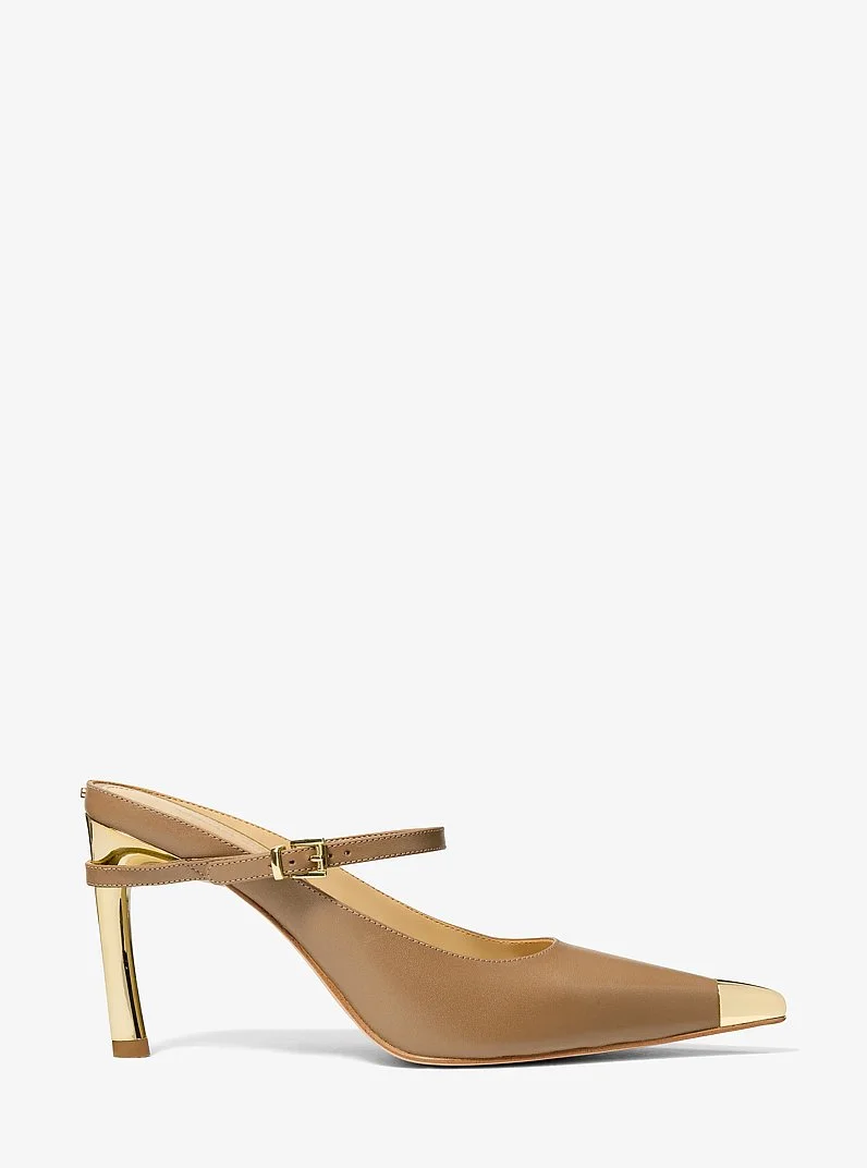 Kasia Leather High Mule Pump - 1