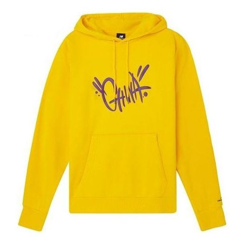 New Balance Graphic Print Hoodie 'Yellow' AMT03370-YL - 1