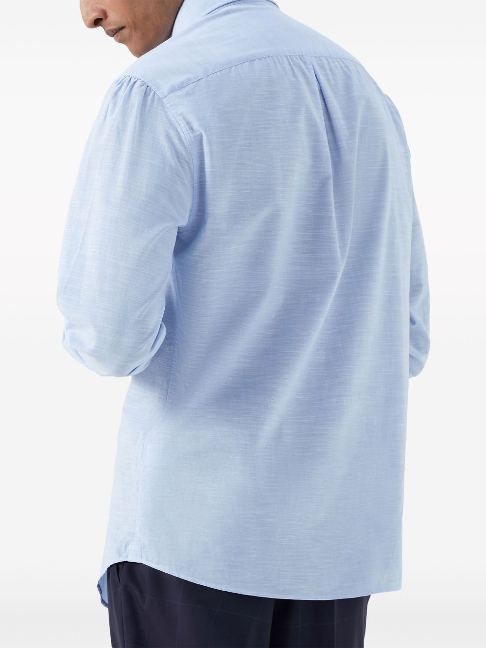 plain long-sleeved shirt - 3