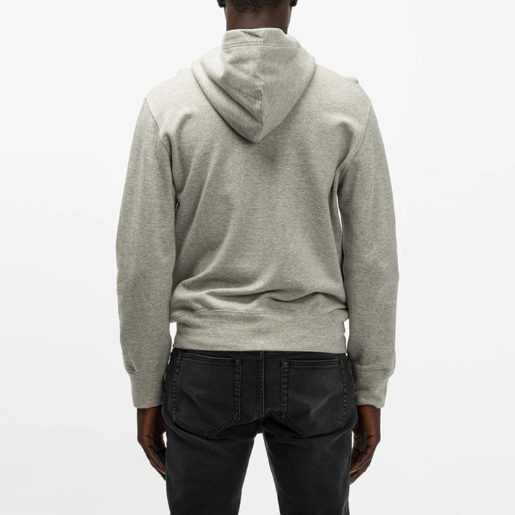 COMME des GARCONS PLAY Zip Hooded Sweatshirt With Black Family Heart 'Grey' AZ-T302-051-1 - 3