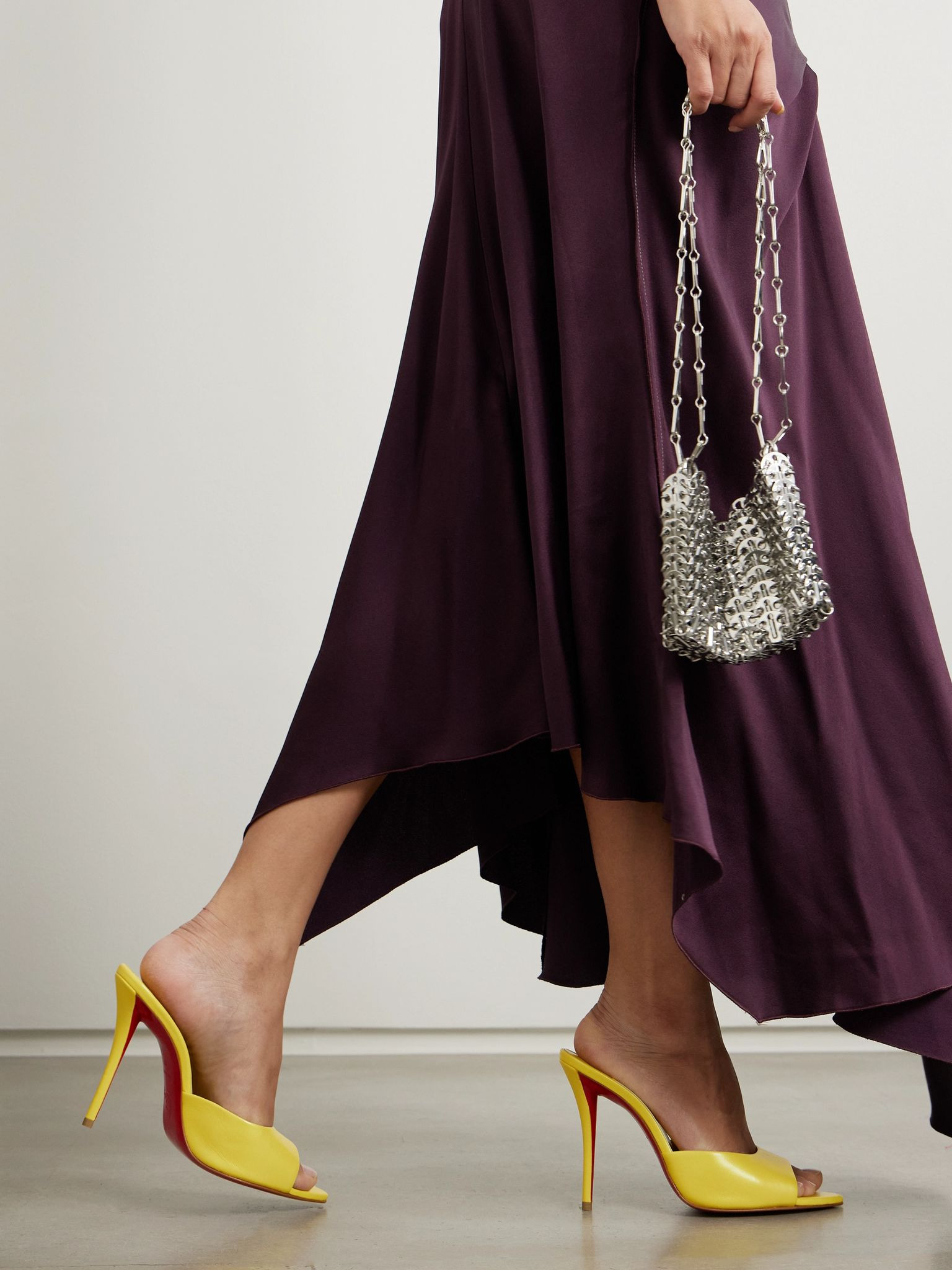 Miss Z 100 leather mules Yellow - 2