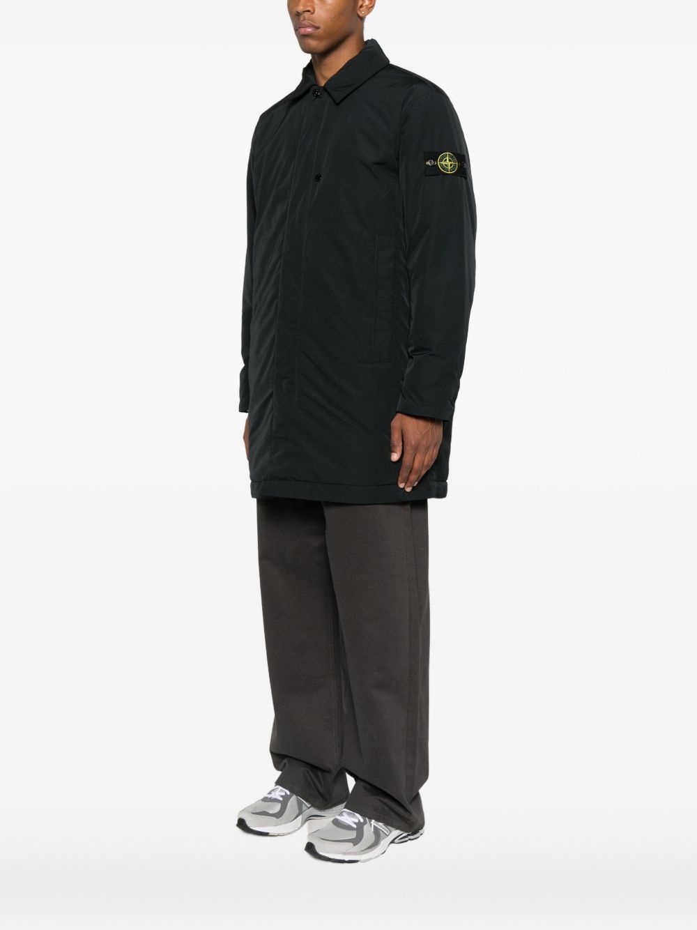 patch-pocket recycled-polyester coat - 3