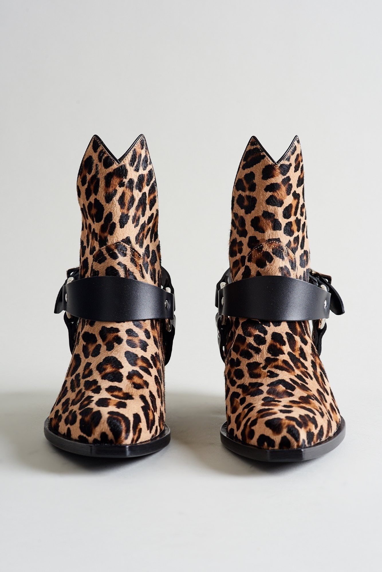 Half Ankle Cowboy Boot with Harness– Leopard | R13 Denim - 3